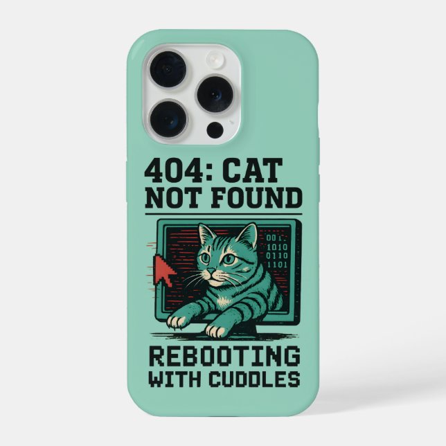 404 Error Cat Not Found Rebooting Cuddles Tech Cat (Verso)