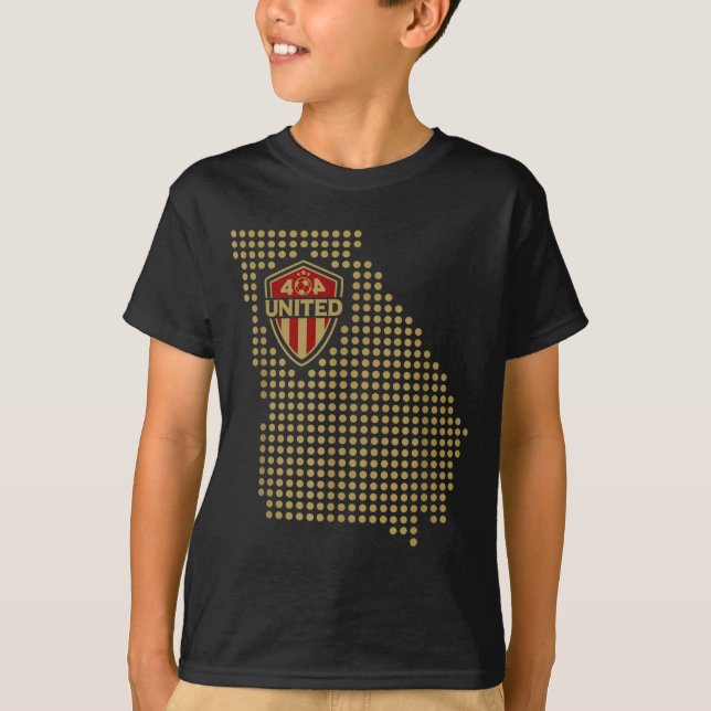 404 Unidos Camisa de Fã de Futebol de Atlanta Mapa (Frente)
