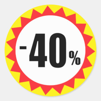 40% de adesivos com desconto de venda vermelho ama