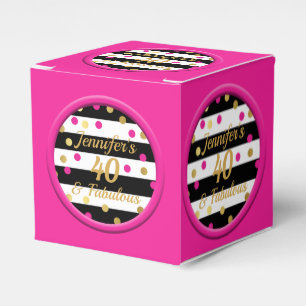 40 e Caixas de Favoritos Pretas Rosa-Quente Fabulo