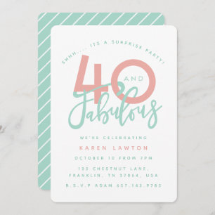 40 e fabuloso convite de aniversário surpresa