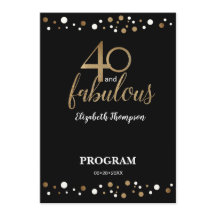 40 e fabuloso programa de aniversário de 40 anos