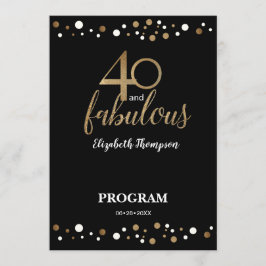 40 e fabuloso programa de aniversário de 40 anos