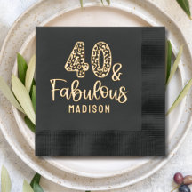 40 & Fabuloso Aniversário de Quarenta Nome Leopard