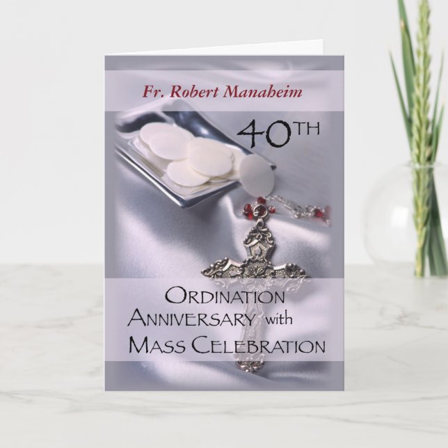 40th Aniversário da cruz do convite da (Frente)