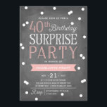 40th Aniversário do convite de festas | da<br><div class="desc">Este convite de festas da surpresa do aniversário de 40 anos do chique e do na moda caracteriza um tema elegante dos confetes com tipografia moderna em um fundo do quadro. Para um convite ainda mais memorável selecione uma forma cortada, um papel textured ou um papel grosso dobro. Por um...</div>