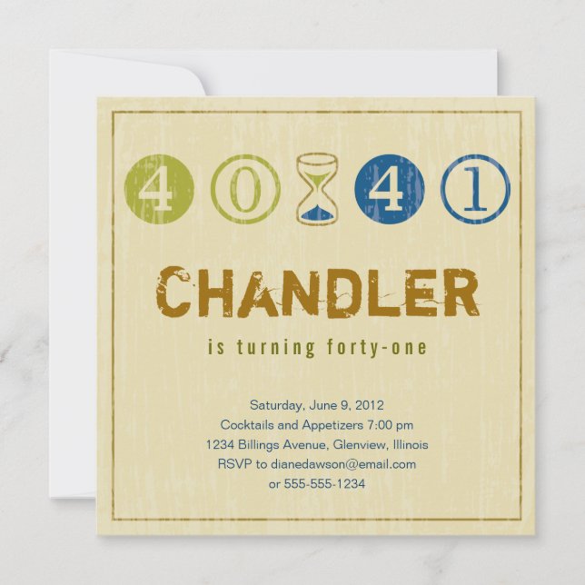 41º Convite de Aniversário - Personalizar (Frente)