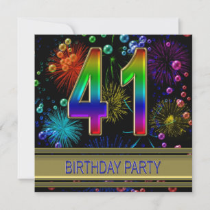 41 Convite de aniversário com bolhas