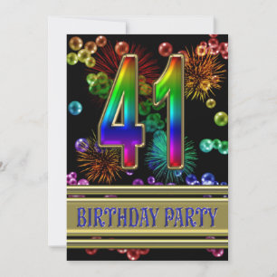41 Convite de aniversário com bolhas