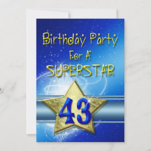 43º Convite de aniversário para um Superstar.