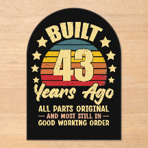 43 Years Ago All Parts Original 43th Birthday