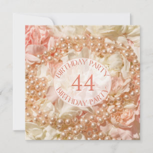 44 Convite de aniversário com pérolas