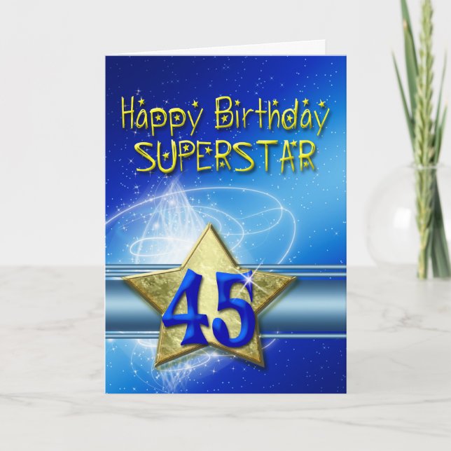 45.º Cartão de aniversário para Superstar (Frente)