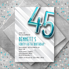 45.o Convite de Aniversário para Adultos Modernos