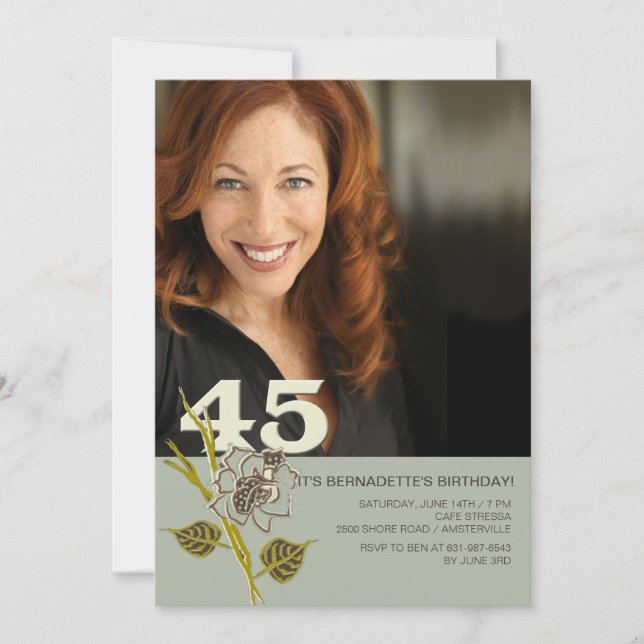45.o Convite para Fotos de Aniversário (Frente)