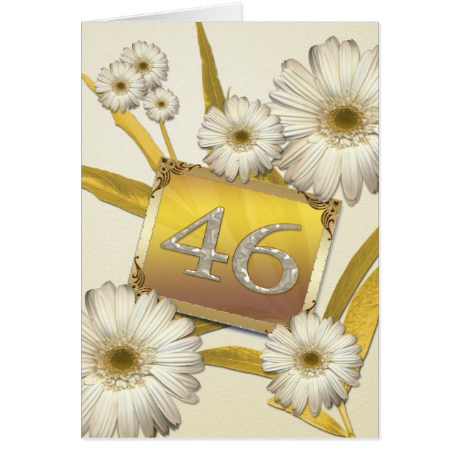 46º Cartão de aniversário com margaridas. (Frente)