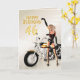 46º Cartão de aniversário com moto (Yellow Flower)