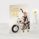 46º Cartão de aniversário com moto (Small Plant)