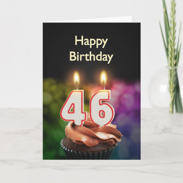46º Cartão de aniversário com Velas (Frente)