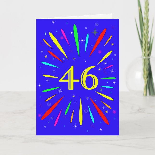 46.º Cartão de Explosão de Aniversário (Frente)