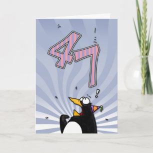 47.º Aniversário - Cartão Surpresa de Pinguim