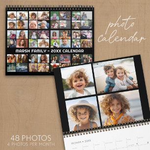 48 Foto - Moderno Calendário de Família Foto Perso