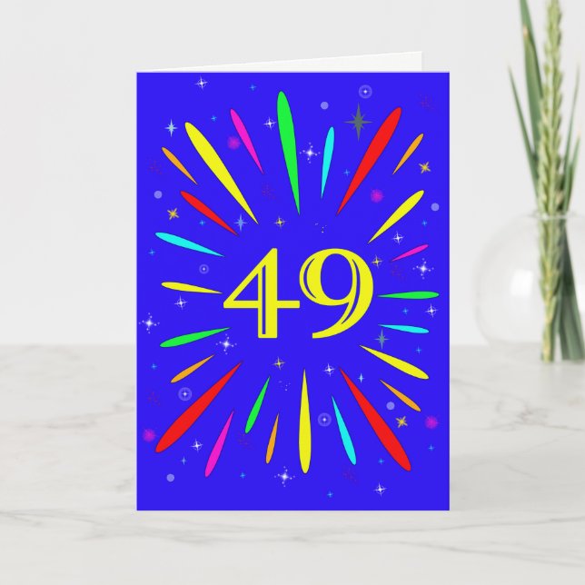 49º Cartão de Explosão de Aniversário (Frente)