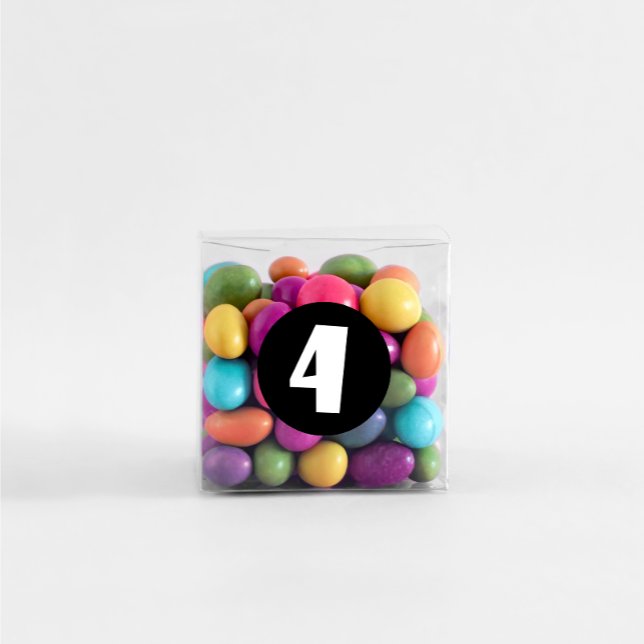 4.º Aniversário Branco 4 Adesivos redondos (Criador carregado)