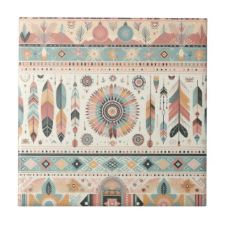 4,25 x 4,25 azulejos cerâmicos tribais cor-de-rosa