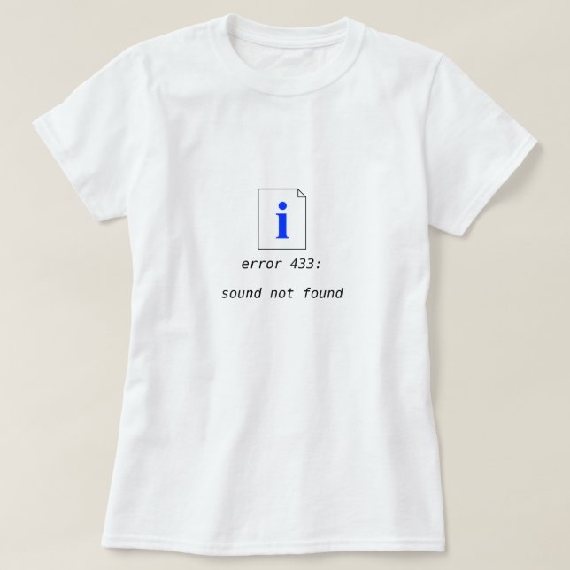 4' 33" camisa (Frente do Design)