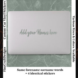 4 Adesivos de Laptop com Nome Personalizado Modern