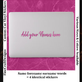 4 Adesivos de Laptop com Nome Personalizado Modern