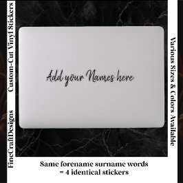 4 Adesivos Personalizados Modernos para Laptop Nom