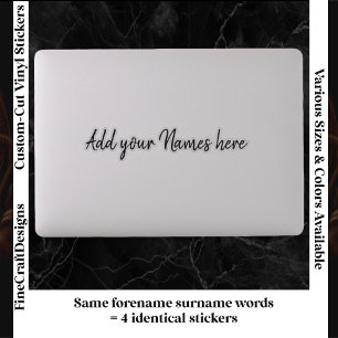 4 Adesivos Personalizados Modernos para Laptop Nom