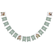 4 Bandeiras de Bunting Eucalyptus para Festa de no