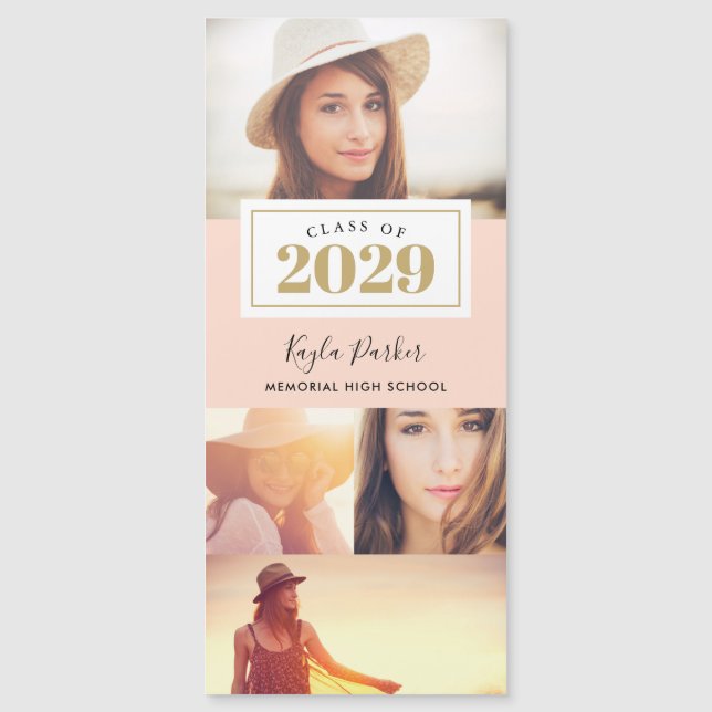 4 Cartões para Anúncio de Graduação Magnética de F (Frente)