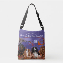 4 Cavalier King Charles com Folhas Tote Bag