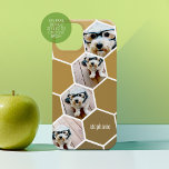 4 Colagem de Fotografias - funky hexagão standard<br><div class="desc">Use suas fotos do SQUARE para obter os melhores resultados! Um padrão maluco com suas fotos favoritas e texto opcional. Adicione suas fotos e instantâneos a esta fita de filme para obter um dispositivo de memória divertido. Uma maneira artística de mostrar seus melhores fotos de compartilhamento de fotos.</div>