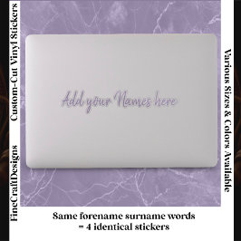 4 Conjunto de Adesivos de Nome Personalizado Moder