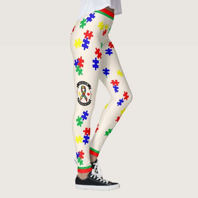 # 4 Conscientização sobre Autismo - Leggings (Direita)