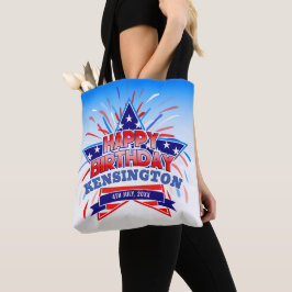 4 de julho Aniversário Tote Bag