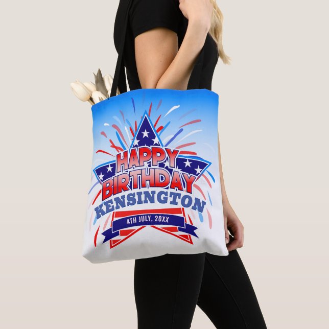 4 de julho Aniversário Tote Bag (Close Up)