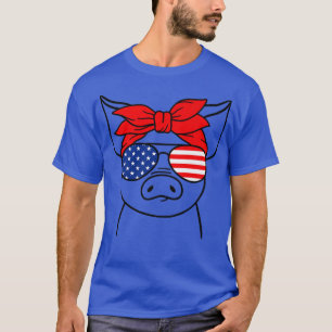 4 de julho Camisa de porco Mulheres Bandana EUA Ba