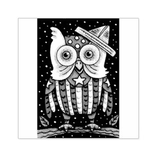 4 DE JULHO CARIMBO DE BORRACHA HOOT OWL AMERICANO