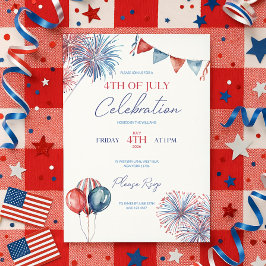 4 de julho Celebração de Modelo de Convite