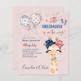 4 de julho CHÁ DE FRALDAS CONVITE o Firecracker Gi