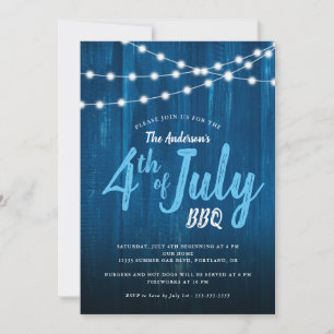 4 de julho CHURRASCO Luz russa Madeira azul