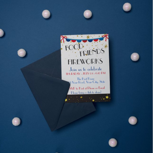 4 de julho Convite (Criador carregado)