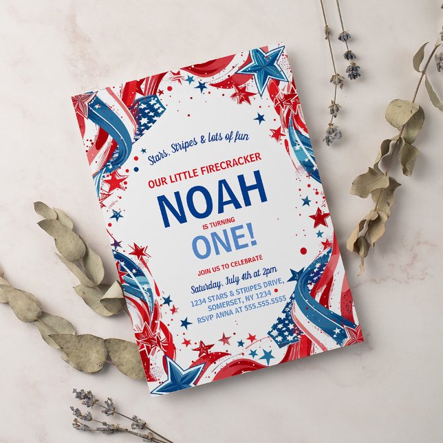 4 de julho Convite de aniversário Festa de 4 de ju (Criador carregado)