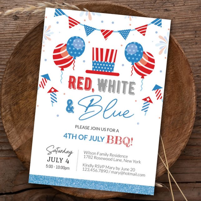 4 de julho Convite Editável Independência de CHURR (Criador carregado)